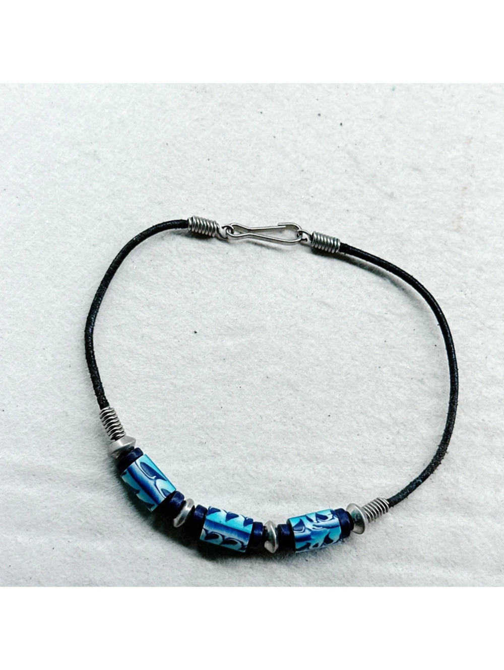 5495gc. Polymer Clay Unisex Bracelet